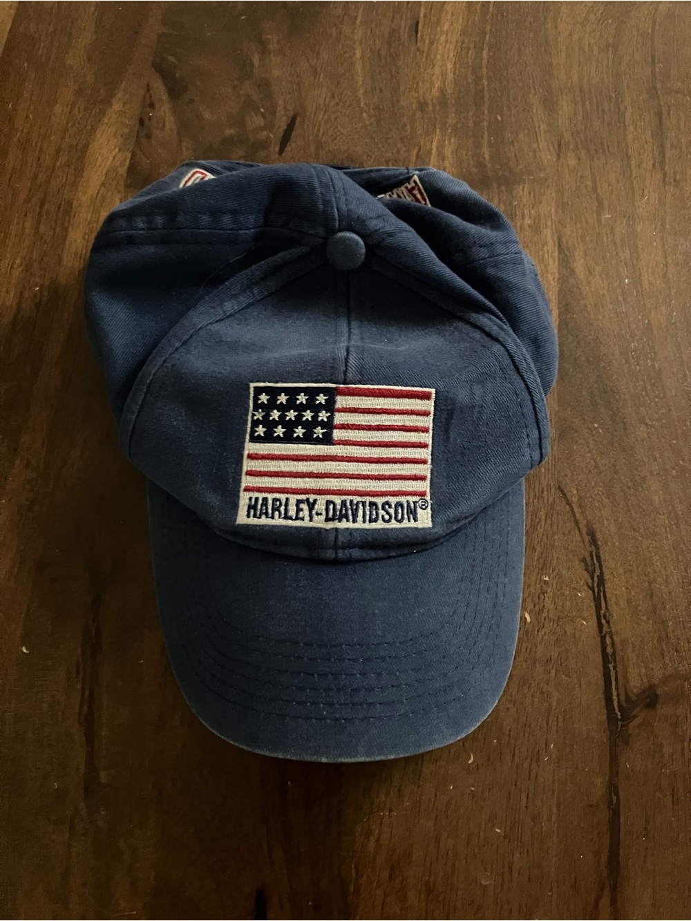 Vintage Harley Davidson Motorcycle Kids SnapBack Youth Hat Biker American Flag